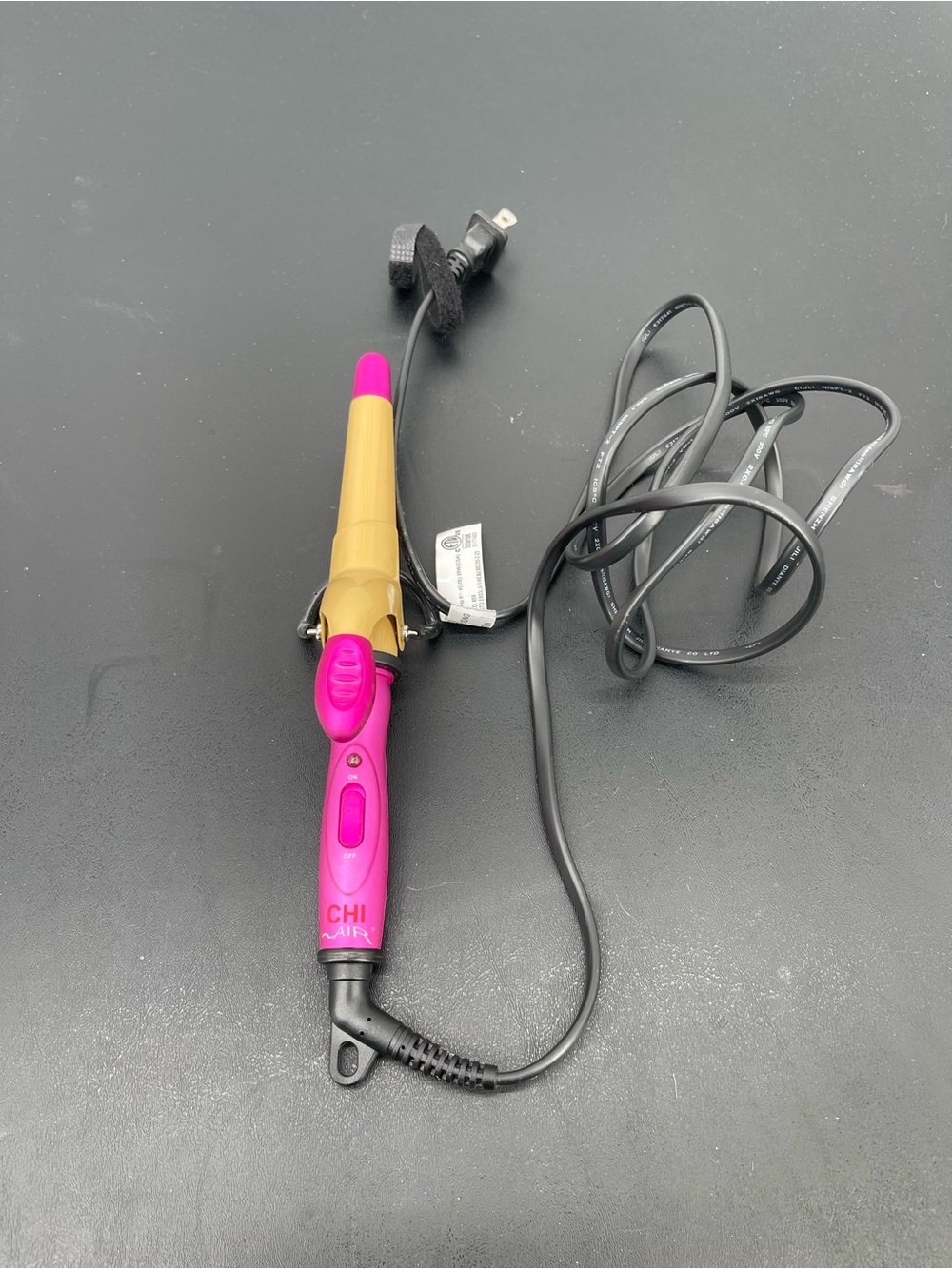 ⭐️CHI Air Tapered Ceramic Curling Wand Pink & Gold